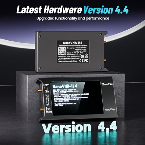 SEESII Upgraded NanoVNA-H4 Vector Network Analyzer, Latest V4.4 9KHz-1.5GHz HF VHF UHF 4" Touch Screen VNA Antenna Analyzer Measures S Parameters,Voltage Standing Wave Ratio, Phase,Delay, Smith Chart - Image 2