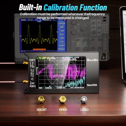 SEESII Upgraded NanoVNA-H4 Vector Network Analyzer, Latest V4.4 9KHz-1.5GHz HF VHF UHF 4" Touch Screen VNA Antenna Analyzer Measures S Parameters,Voltage Standing Wave Ratio, Phase,Delay, Smith Chart - Image 5