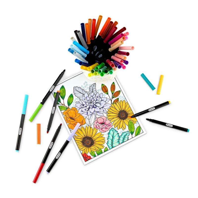 Crayola Color & Detail Marker Set – 50 Dual-Tip Art Markers for Adults & Teens, Graphic and Fine Tips, Ideal for Drawing, Hand Lettering & Coloring - Image 4