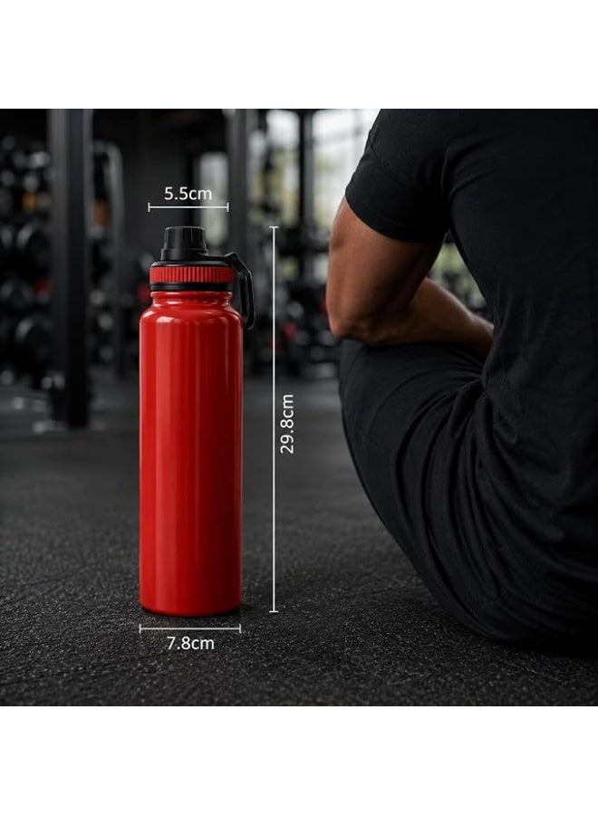 Original Insulated Water Bottle 800ml, Red, Thermal Stainless Steel Bottle, Model 20209 - Image 5