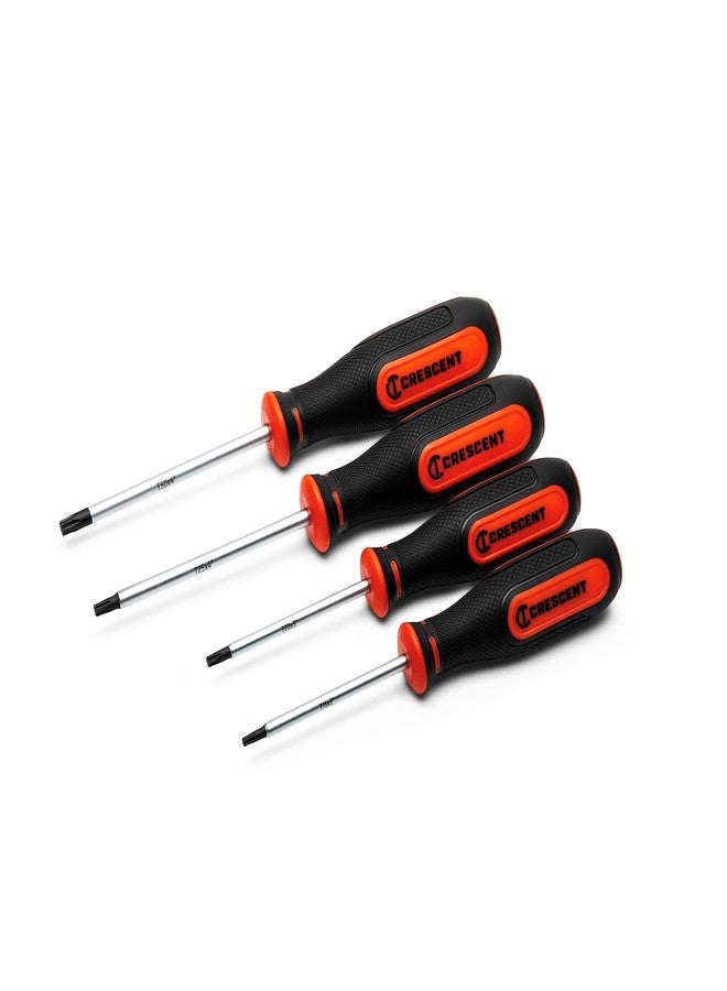 Crescent 4PC Torx Dual Material Screwdriver Set with Torx T15x3", T20x3", T25x4", and T30x4 - CTSET4PC - Image 2