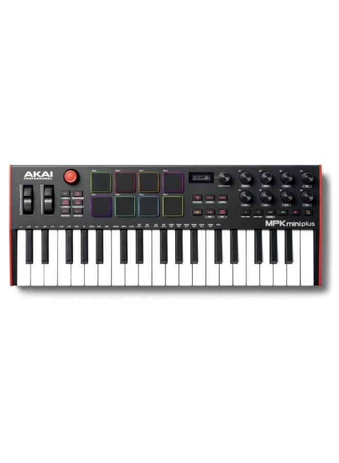 وحدة تحكم لوحة مفاتيح MIDI آكاي MPK Mini Plus ثلاثية الأوكتافات