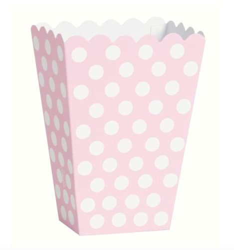 Unique Lovely Pink Dots Treat Boxes Pack of 8 Elegant Paper Party Favor Containers Perfect For Celebrations Gifts