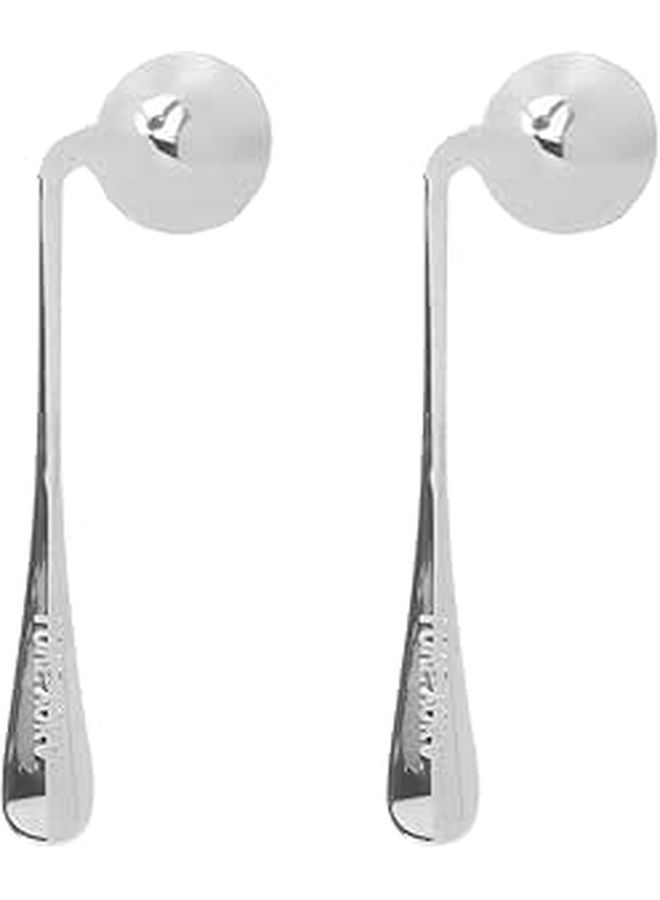 Stainless Steel Adaptive Spoon 2 Pack Left Handed Ergonomic Aid - Image 1