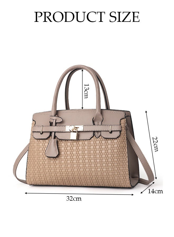 DUNISO Women's Fashion Large Capacity Lockable Handbag, Popular Synthetic Leather Crossbody Bag, Top Handle, Travel Shoulder Bag, Casual Women's Bag, Suitable for Shopping and Dating - Image 2