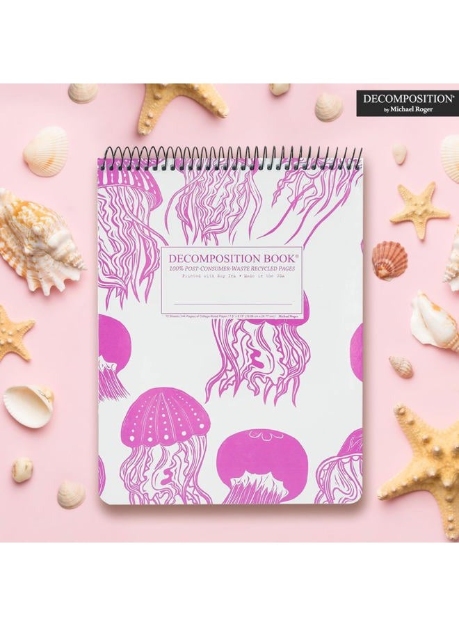 Decomposition Jellyfish Top Bound Spiral Notebook – 7.5 x 9.75 Journal, College Ruled Lined Pages – Left-Handed Friendly Notebooks Ideal for Students, Artists & Office Professionals – Made in USA - Image 2