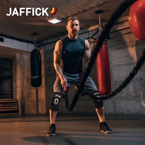 Jaffick Knee Sleeves (1 Pair),Double Layer Compression Knee Braces for Suitable for Squats, Weightlifting, Powerlifting, Gym Exercises, Unique Pressure Belt Design，7MM Neoprene Sleeves - Image 3