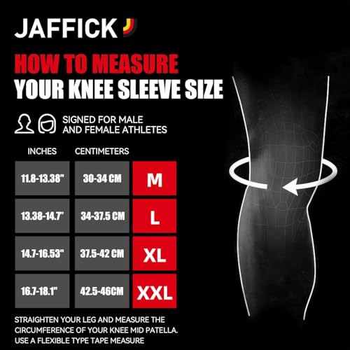 Jaffick Knee Sleeves (1 Pair),Double Layer Compression Knee Braces for Suitable for Squats, Weightlifting, Powerlifting, Gym Exercises, Unique Pressure Belt Design，7MM Neoprene Sleeves - Image 5