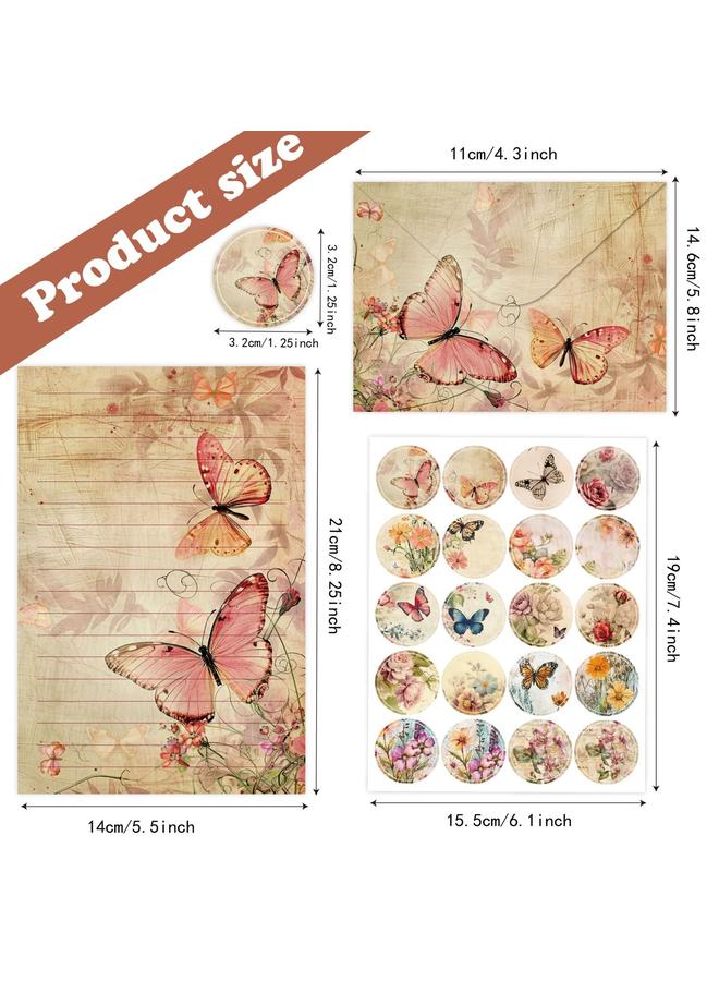 Bluejw Natural Plant Retro Flower Envelope Letter Paper 160 Pieces Creative High Sense Gift Party Nostalgic Suit - Image 5