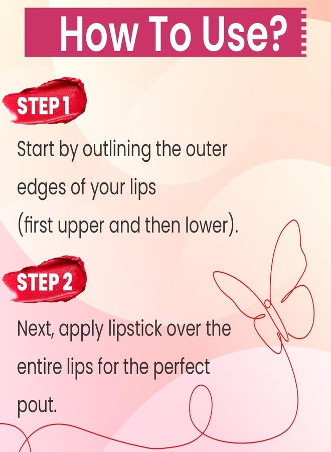 MATT LOOK Velvet Smooth Non Transfer Matte lipstick|Long Lasting|Waterproof|Crayon Lipstick|Smudge Proof & Long Stay on Lip Color|One Swipe Application|Available in 30 Vibrant Shades- Ruby Woo(2g) - Image 5