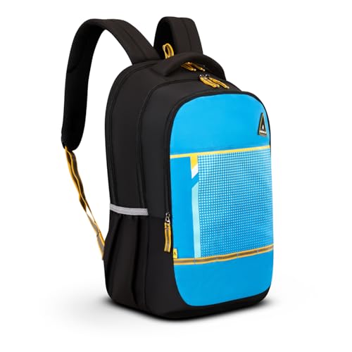 Aristocrat Scholar 38L Black & Blue Casual Backpack for Boys & Girls with 3 Spacious Compartments | Organizer | Padded Shoulder Straps | Side Bottle Pockets | Perfect for School & Travel - Unisex - Image 1