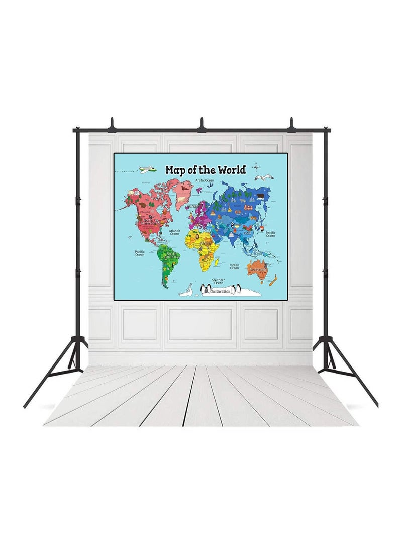 Generic - World map, size 40 cm by 53 cm, printed on luxurious glossy paper, with the most important landmarks and animals shown, Up to Date Egypt print 01222143812 - Image 1