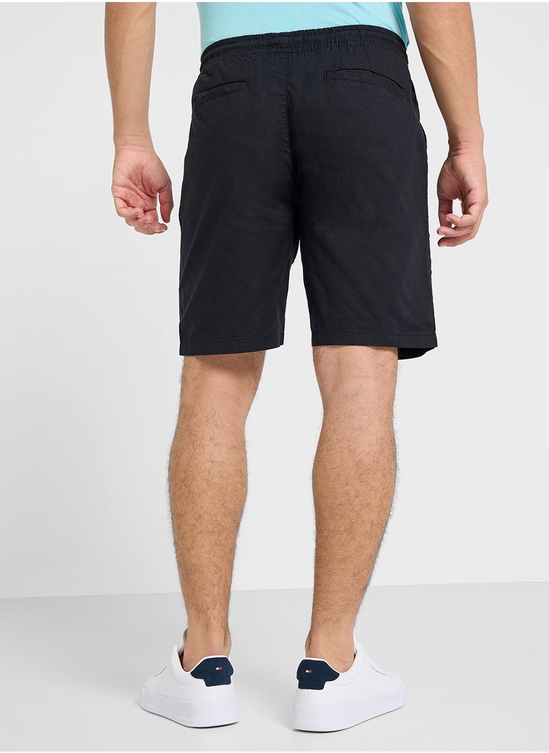 BRAVE SOUL Elasticated Waist Drawcord Button Shorts  - Image 2