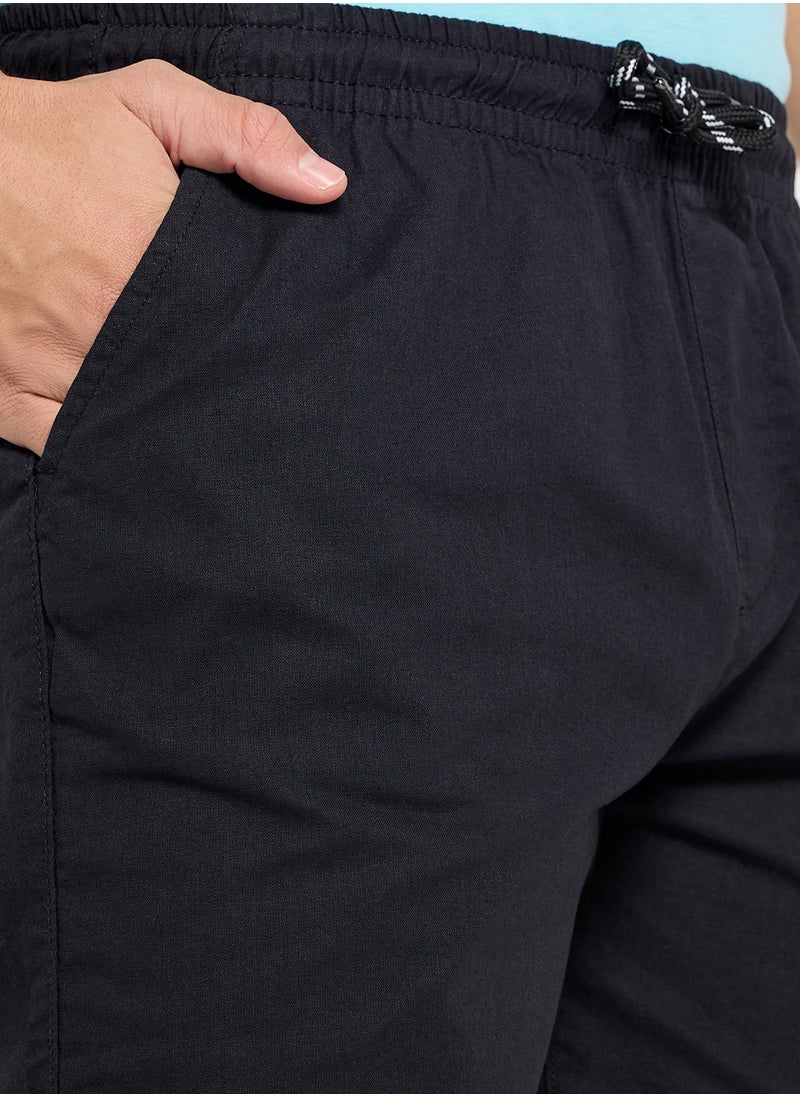 BRAVE SOUL Elasticated Waist Drawcord Button Shorts  - Image 3