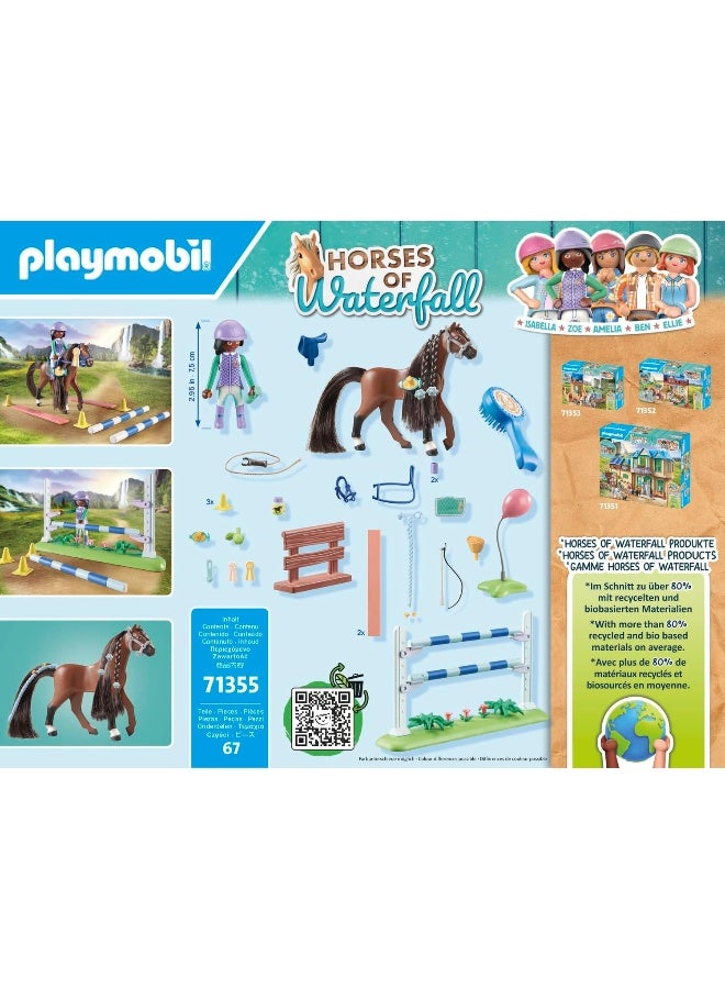 بلاي موبيل بلايموبيل ساحة القفز مع زوي وبليز – مجموعة لعب مع شخصيات وحصان وإكسسوارات قفز الحواجز وعناصر تدريب للعب خيالي | موديل 71355 | لعبة إبداعية للأطفال من عمر 4 سنوات فأكثر - Image 5