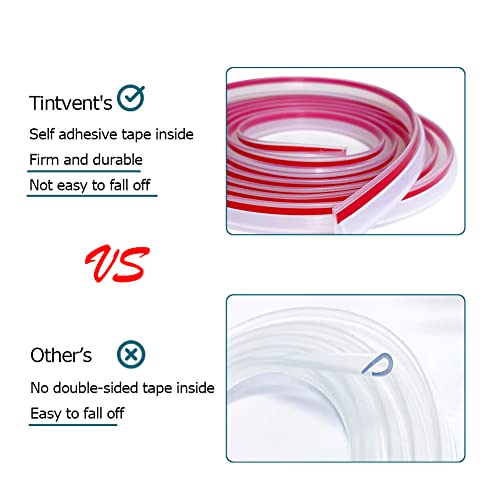 Tintvent Clear Rubber Edge Trim, U Channel Rubber Seal Strip with Self-Adhesive Tape, Metal Edge Protector Fit for 0.15", 20Ft (236 in) - Image 4