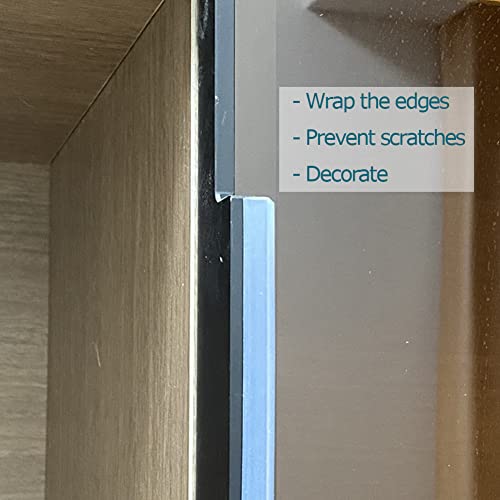 Tintvent Clear Rubber Edge Trim, U Channel Rubber Seal Strip with Self-Adhesive Tape, Metal Edge Protector Fit for 0.15", 20Ft (236 in) - Image 3