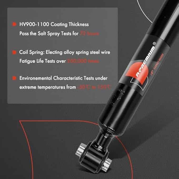 أ-بريميوم ممتص صدمات خلفي متوافق مع مرسيدس بنز C250 20122014 C300 2008201420162022 C350 20082015 C63 Amg 2012 E350 E400 E450 E63 Amg طقم من قطعتين - Image 5