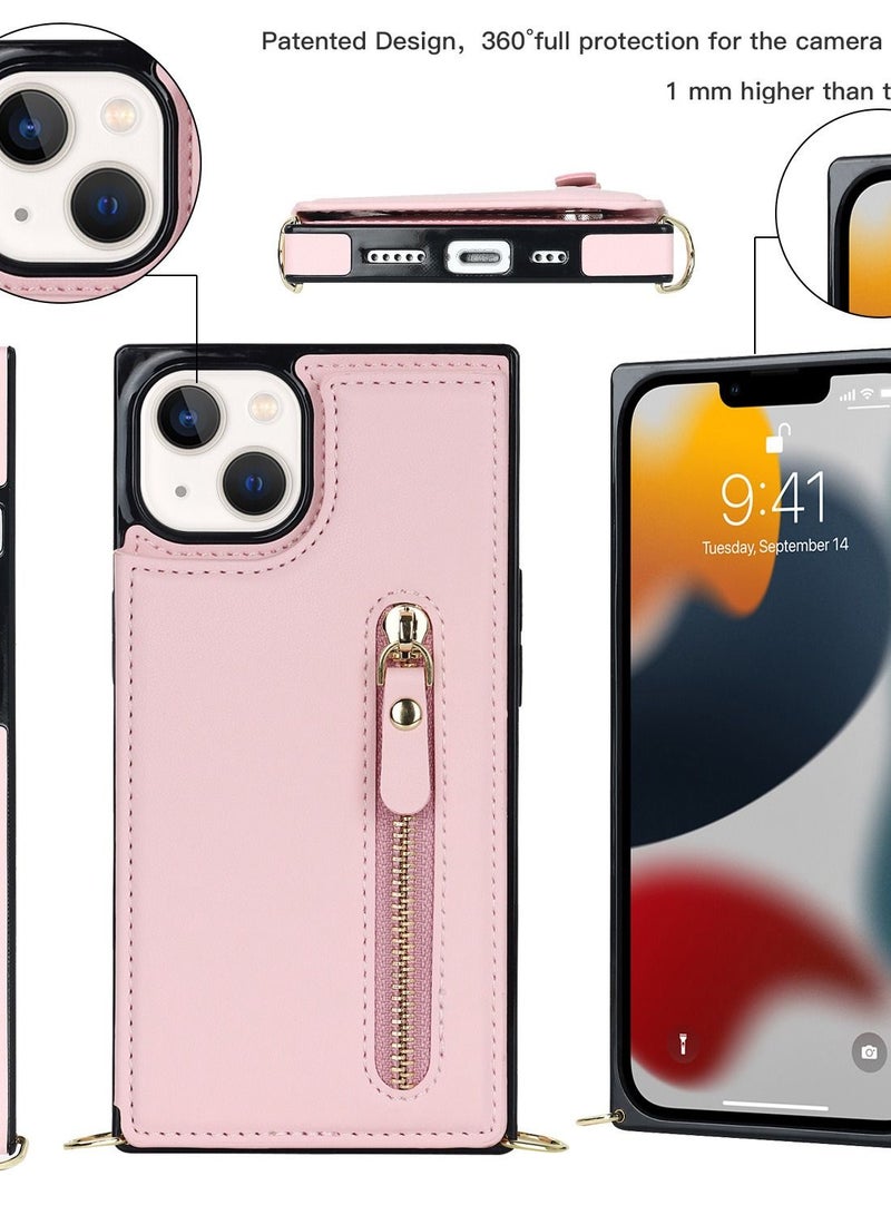 Loquat Suitable For IPhone Crossbody Lanyard Zipper Leather Case - Image 2