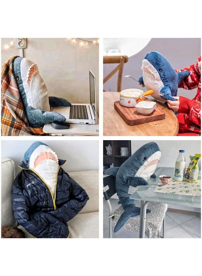 XIAOHONG 39 inch Giant Shark Stuffed Animal,Soft Shark Cushion Pillow Shark Plush Pillows,Chubby Stuffed Shark Toy Kid's Room Décor,Perfect Stress Relief for Women - Image 4