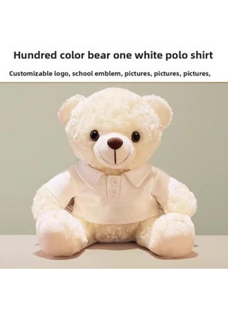 Bear Doll Plush Toy Doll Teddy Bear Doll Dressing Doll Company Activity Gift Printing Logo-Color:White Polo Shirt [white Bear]-Height:28cm - pzsku/Z3966EAF69C55CFE1FFC3Z/45/1746001168/5f0ec015-7542-4530-9cad-329cfa256f89