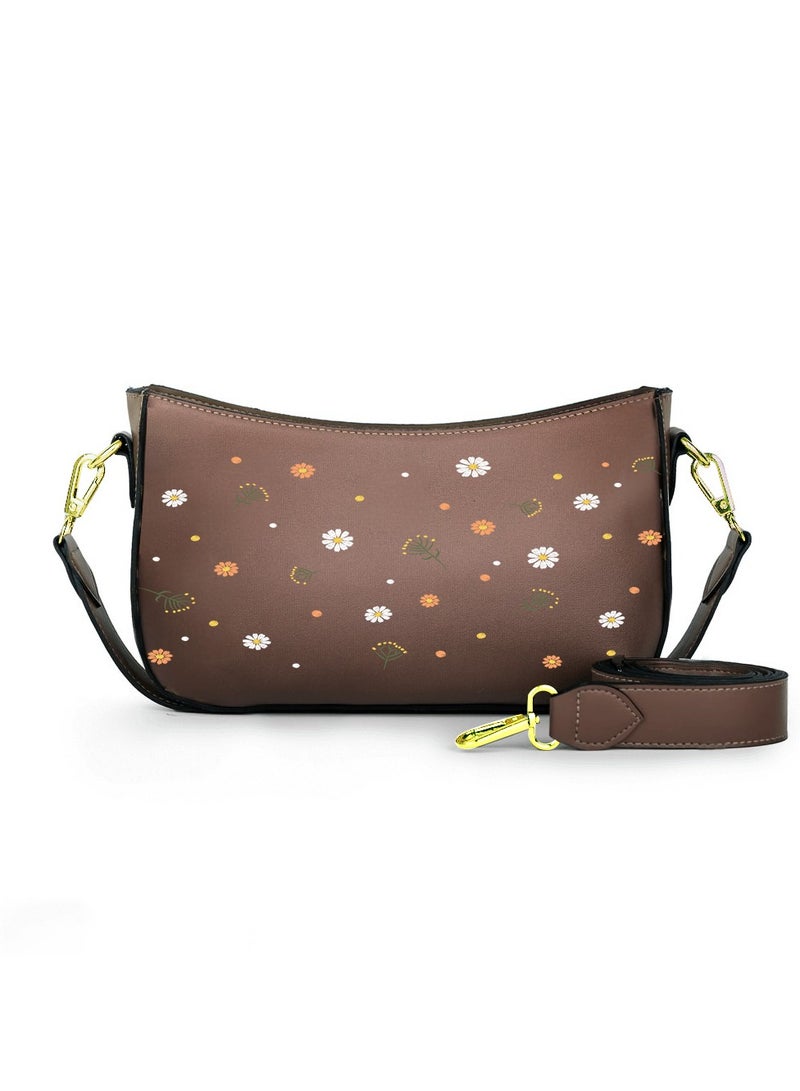14-The White Rose Crossbody bags Dark Coffee
