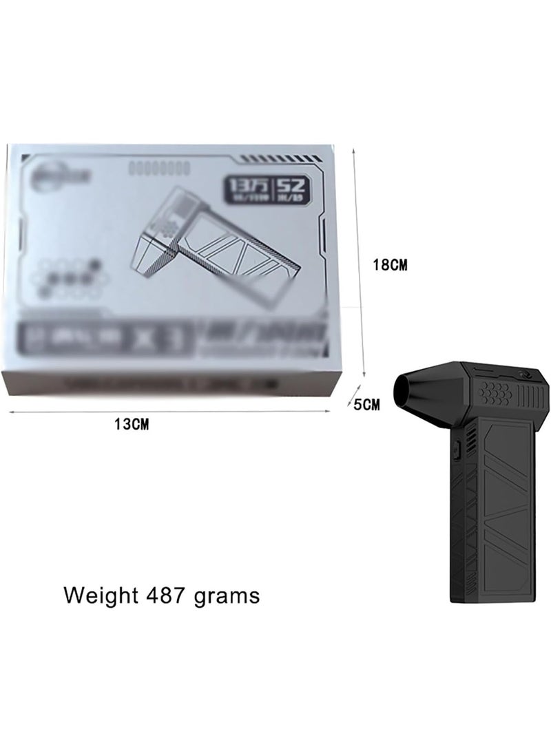 Mini Super Power Turbo Jet Fan Handheld Blower with 130,000 RPM Brushless Motor, 52m/s Wind Speed, 3000mAh Battery, Portable Pocket-Sized Air Blower for Dust Removal, Cooling, Camping BBQ Air Blower, Camping Essentials and More - Image 3