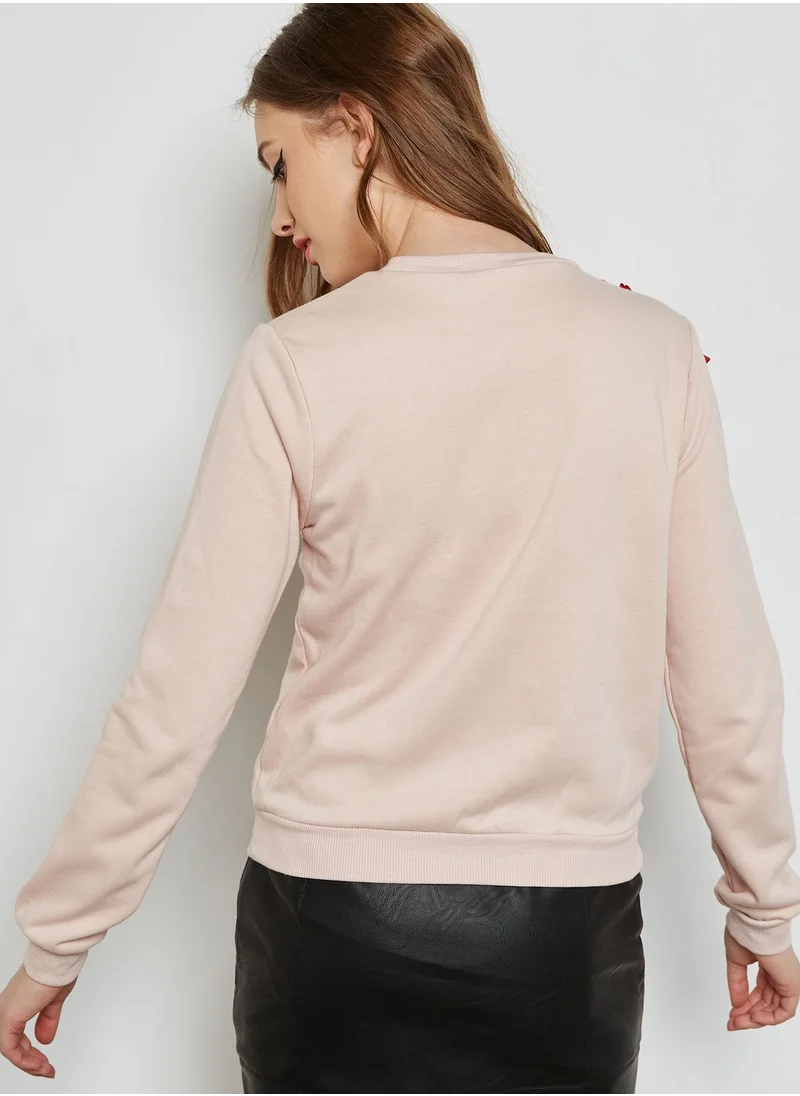 LOST INK Badge Detail Sweater