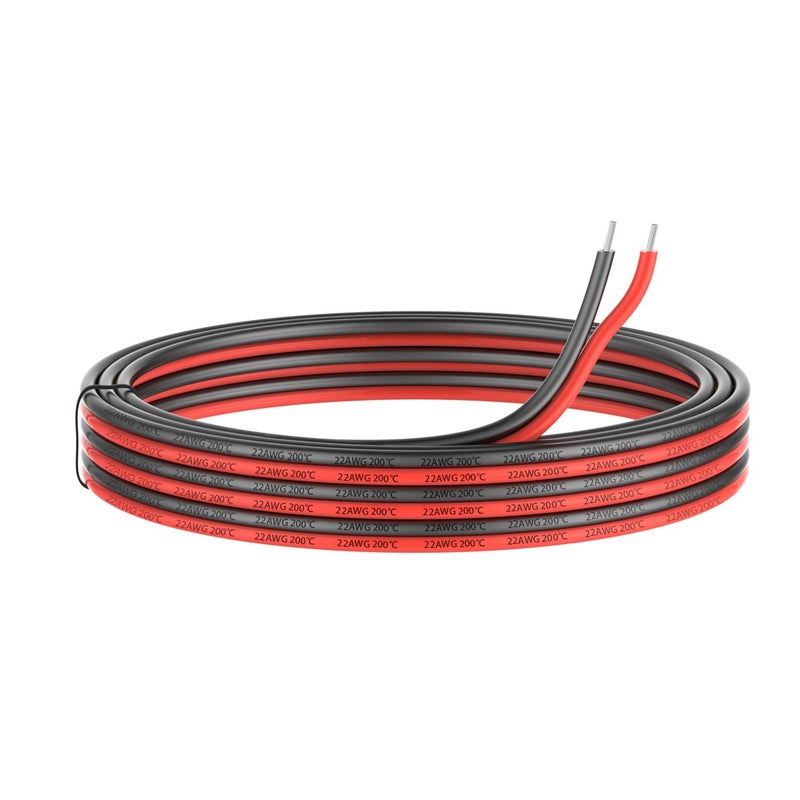 Haerkn 22awg Silicone Electrical Wire 2 Core Wire 20ft [Black 10ft Red 10ft] 22 Gauge Soft and Flexible Hook Up Oxygen Free Strands Tinned Copper Wire - Image 3