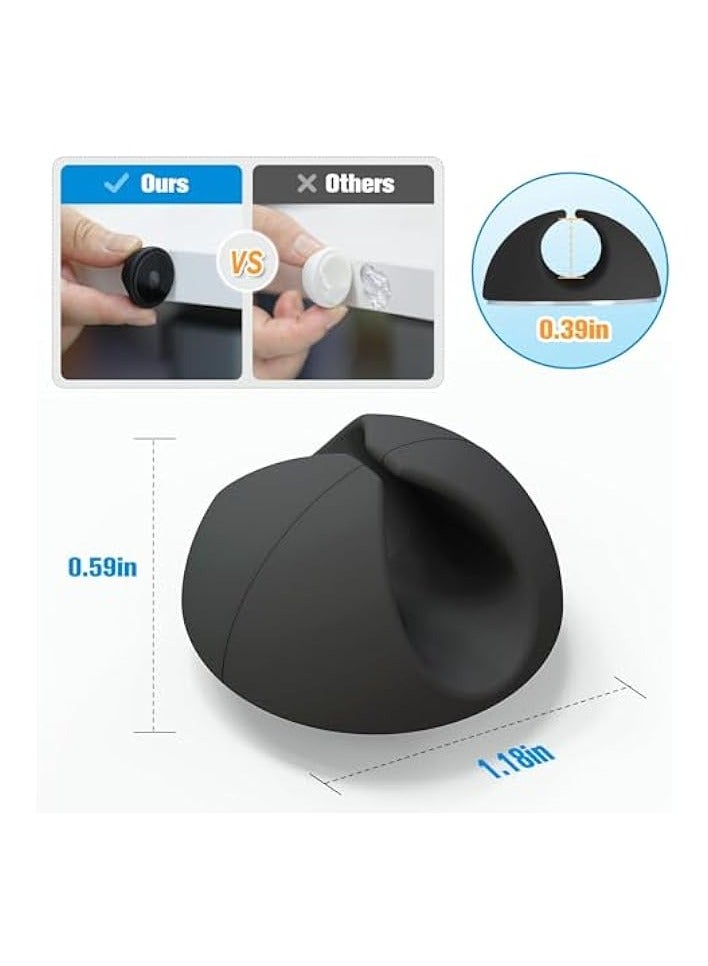 erorex Cord Organizer, 12 pack Black Charger Holder Cable Clips Wire Clips for Organizing Desk Nightstand Car Phone Charger - Image 4