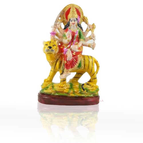 HC VILLA Durga MATA Murti for Navratri |Serawali MATA for Durga Pooja | Maa Bhavani Idol for Home Spiritual Navratri & Pooja Murti | Temple Mandir Office & Festive Decoration | - Image 2