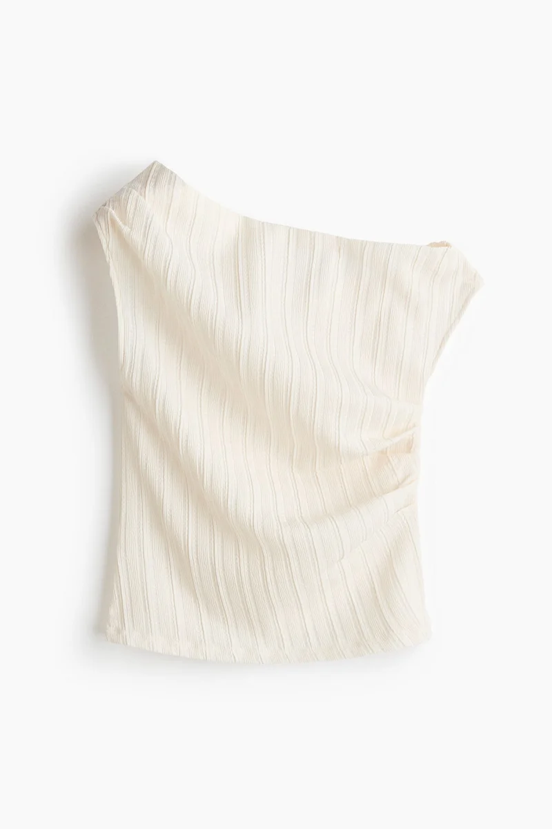 H&M Textured one-shoulder top