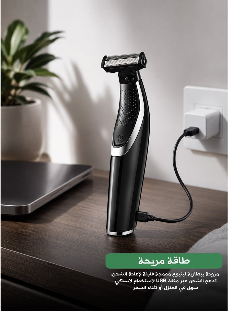 Davena 5-in-1 Electric Grooming Kit for Men – Rechargeable Beard & Body Trimmer with USB Charging – Model DV661 - Image 2