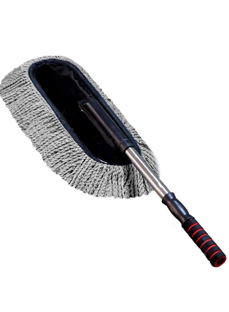 Generic Soft microfiber duster telescoping car window grey/black car duster with an extended handle- multi color-SuperDrive