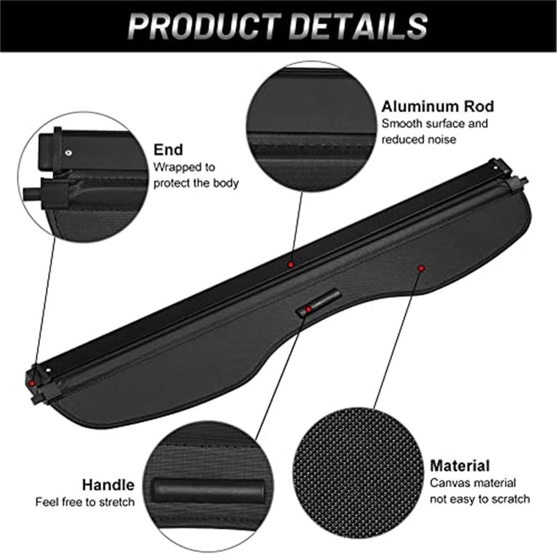 QASULER Retractable Cargo Cover for Focus 2009-2012 - Image 4