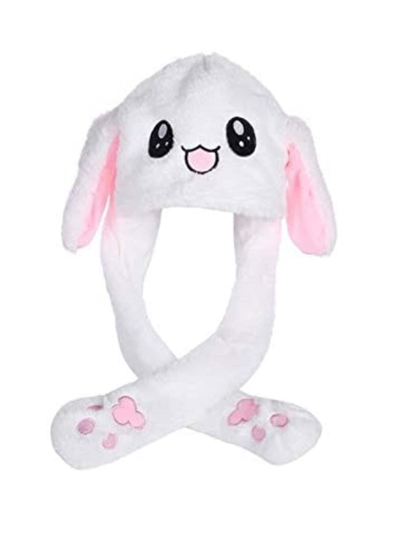 1 قطعة قبعة أرنب ناعمة لطيفة متحركة للنساء والبنات - قبعة ممتعة تعمل بالهواء المضغوط عند الضغط مع مغناطيس، لعبة تنكرية مضحكة لعيد الفصح، الكريسماس، الهالوين والكوزبلاي - هدية للأطفال والأصدقاء - Image 2