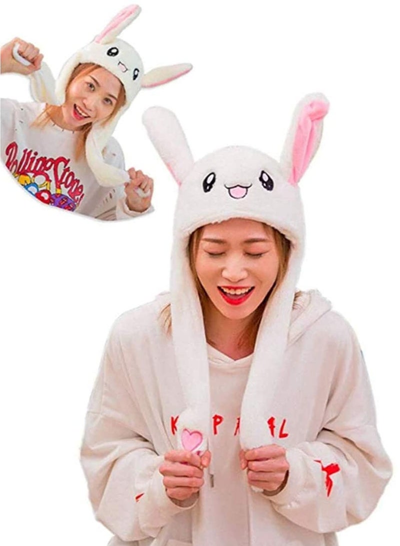 1 قطعة قبعة أرنب ناعمة لطيفة متحركة للنساء والبنات - قبعة ممتعة تعمل بالهواء المضغوط عند الضغط مع مغناطيس، لعبة تنكرية مضحكة لعيد الفصح، الكريسماس، الهالوين والكوزبلاي - هدية للأطفال والأصدقاء - Image 5