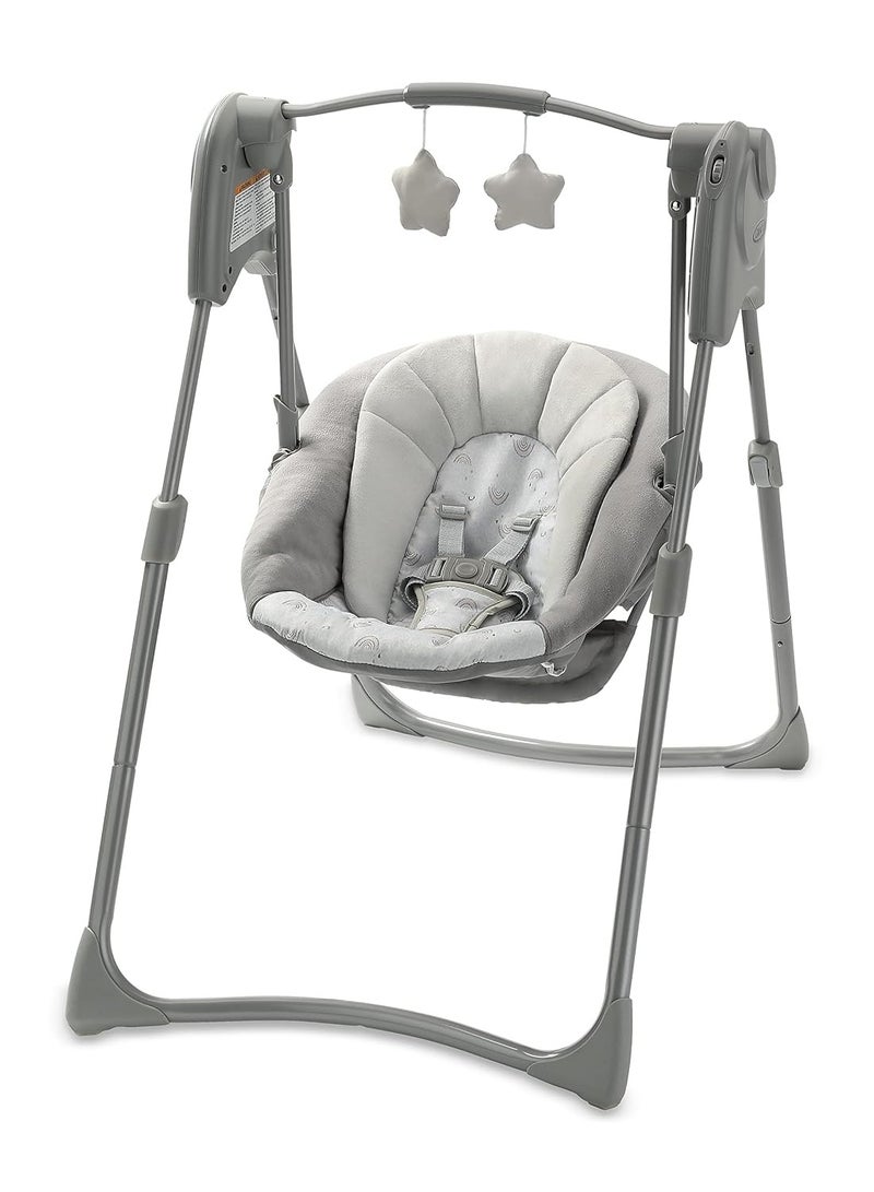 GRACO Graco Slim Spaces Compact Baby Swing, Reign - Image 1