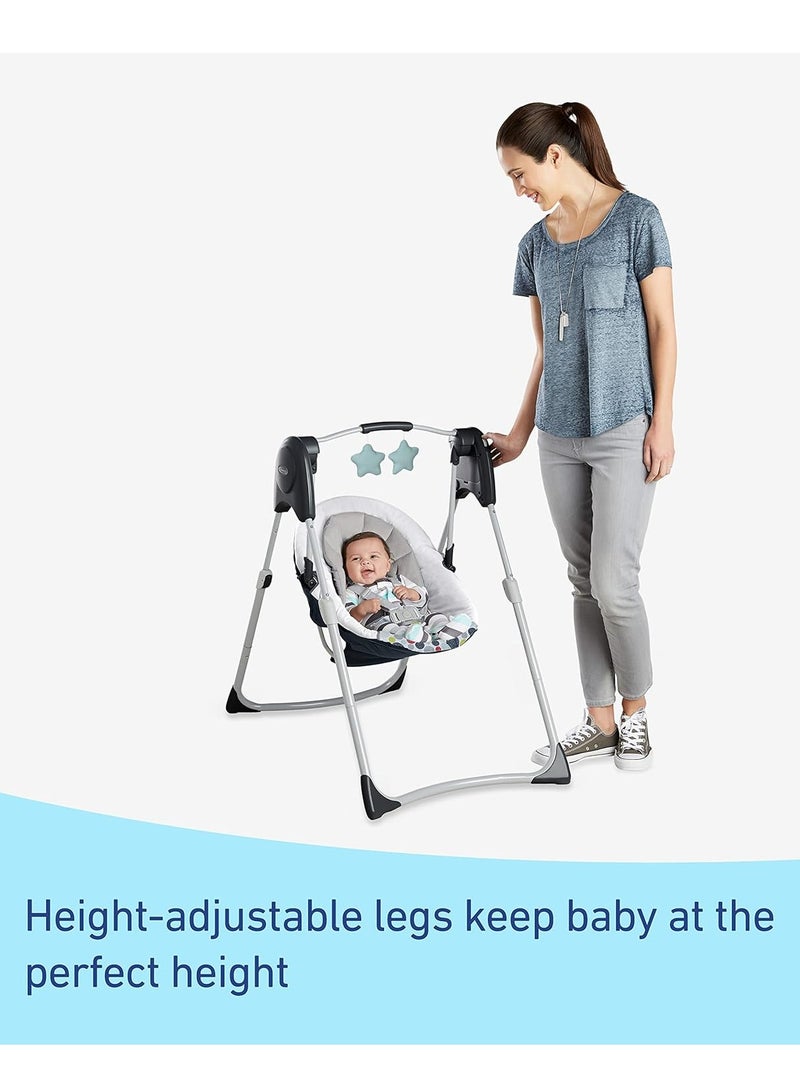 GRACO Graco Slim Spaces Compact Baby Swing, Reign - Image 5