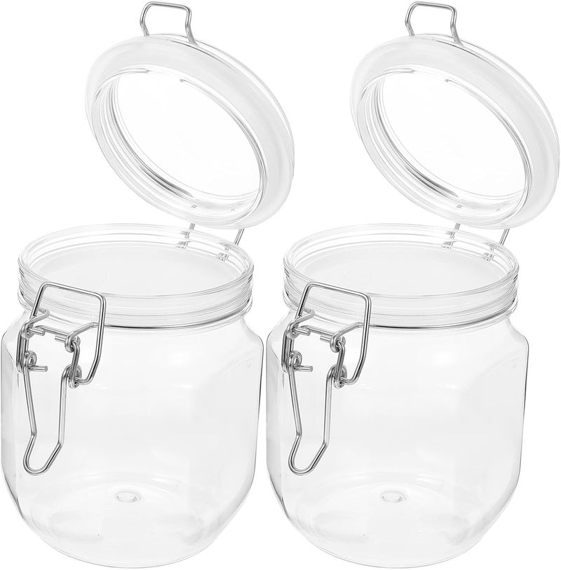 2pcs Airtight Honey Jars with Lid Pet Honey Storage Containers 1lb Refillable Bottles for Kitchen and Dining Use - Image 1