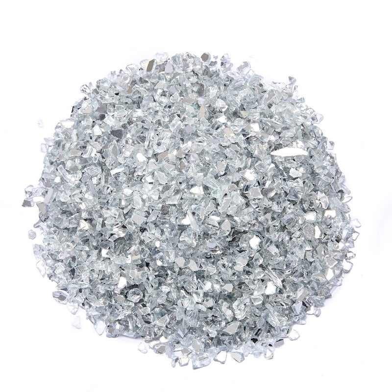 TWINKLING High Luster Crushed Glass, Broken Glass, Glass Gems Chips for DIY Resin Art Epoxy Crafts, Nail Art, Geode Painting, 1-3mm(200g) (Both-Side Mirror) - Image 4