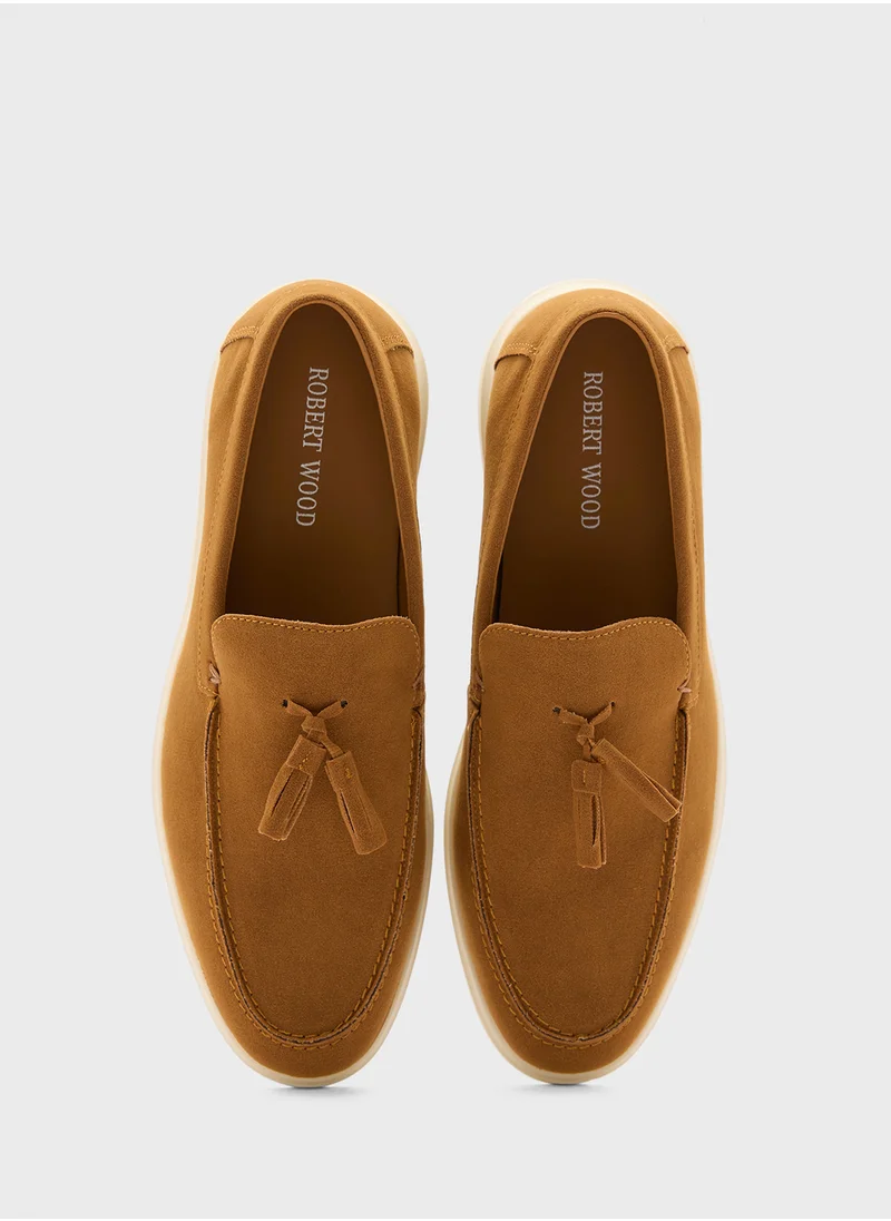 روبرت وود Tassel Detail Suede Slip Ons