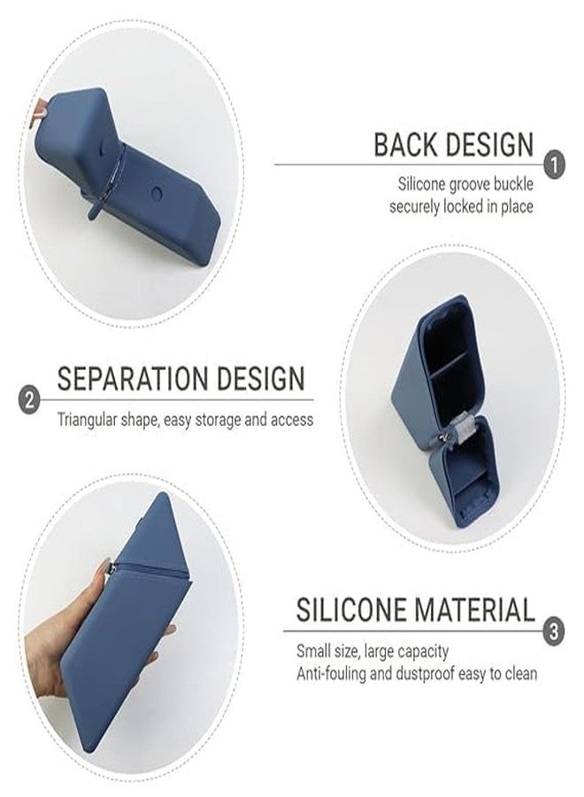 JOYBOOS Pencil Case with Stand | Self-Standing Silicone Pencil Case with Foldable Desk Stand | Desktop Pen Pouch, Pencil Organizer & Makeup Tool Holder (1 PCS) - Image 5