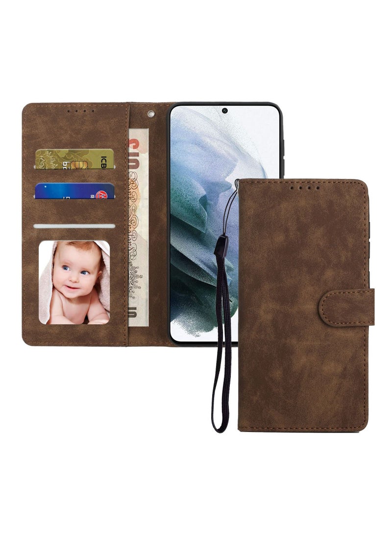 Suteni Flip Cover Card Slots Leather Phone Case for Samsung - Image 2