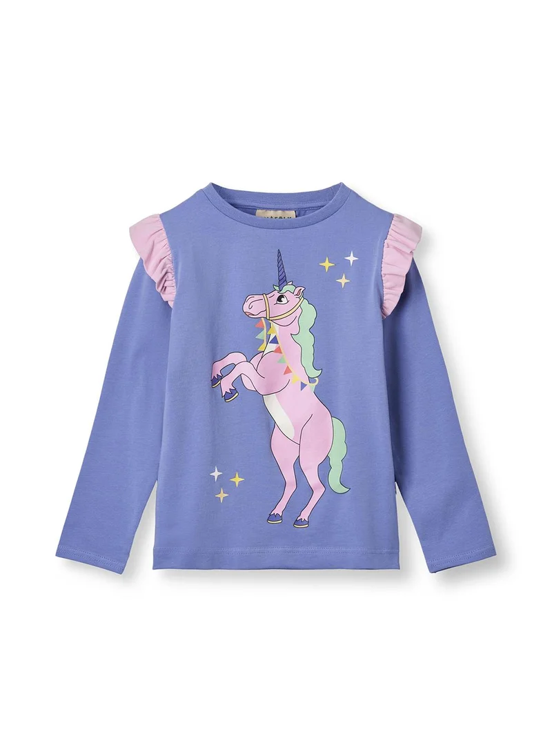 سموفولك Long-sleeved top with unicorn