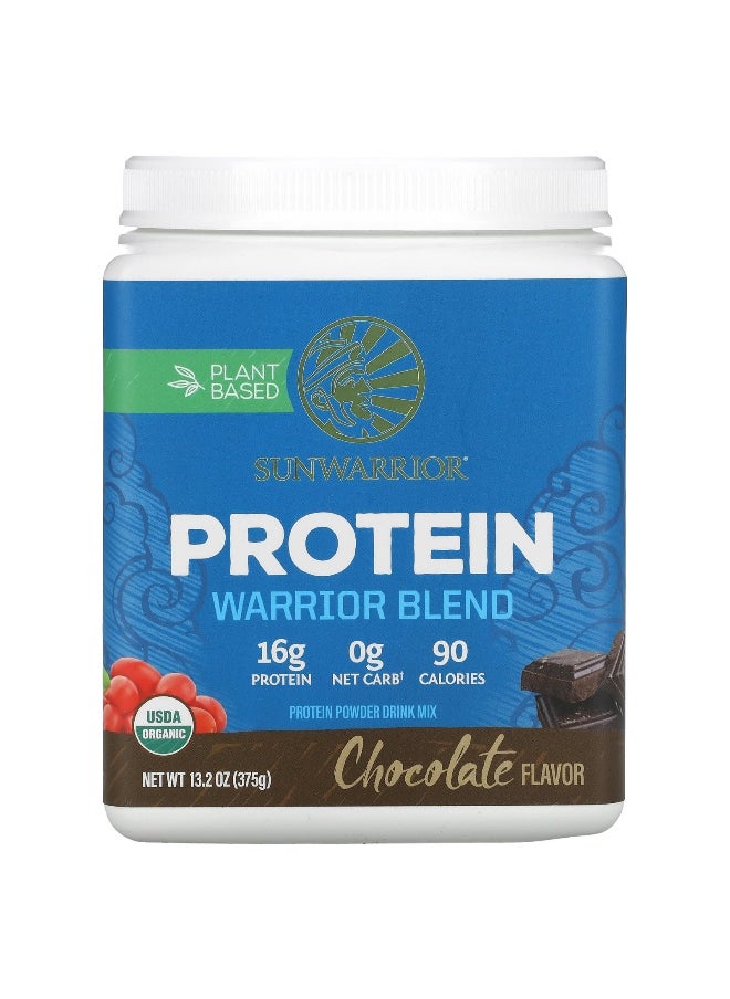 Sunwarrior - Sunwarrior, Warrior Blend, Protein, Chocolate, 13.2 oz (375 g) - Image 1