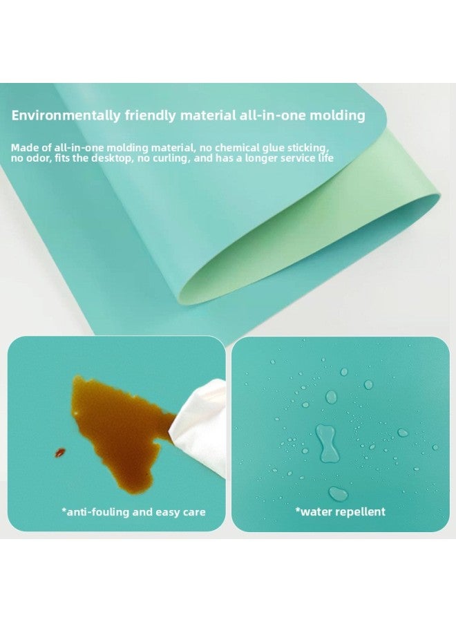 Double-sided Leather PU Mouse Pad Customized Oversized Creative Office Computer Desk Pad Keyboard Pad Waterproof Writing Pad Customized-Color:300*400mm (excluding Car Line)-Pattern:light Brown Gray  - Image 3