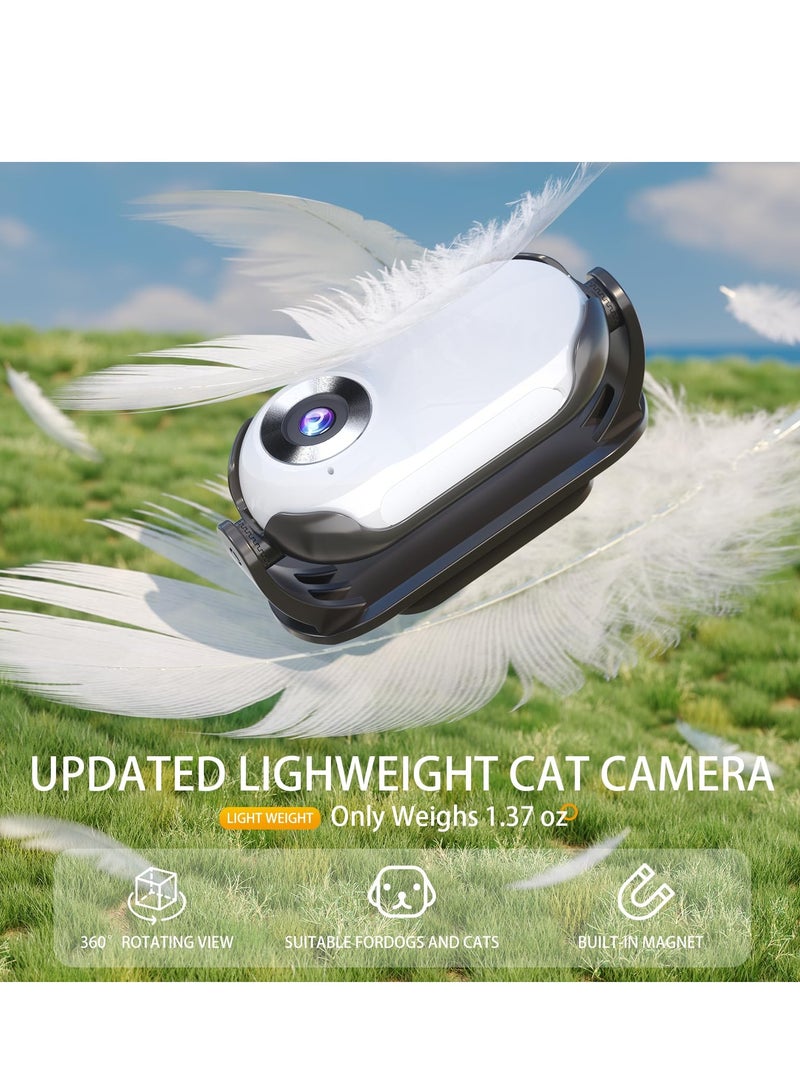 Excefore Pet Camera Collar, 360° HD Rotating Pet Collar Camera with 8GB SD Card, High-Resolution 1080P Mini Cat & Dog Video Recorder - Perfect Indoor/Outdoor Pet Monitoring Gift - Image 4