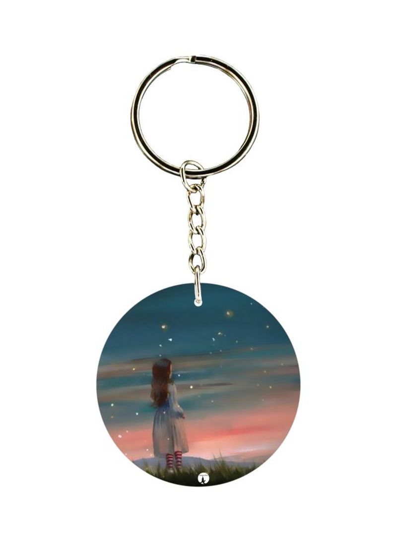 Cartoon Printed Double Sided Keychain