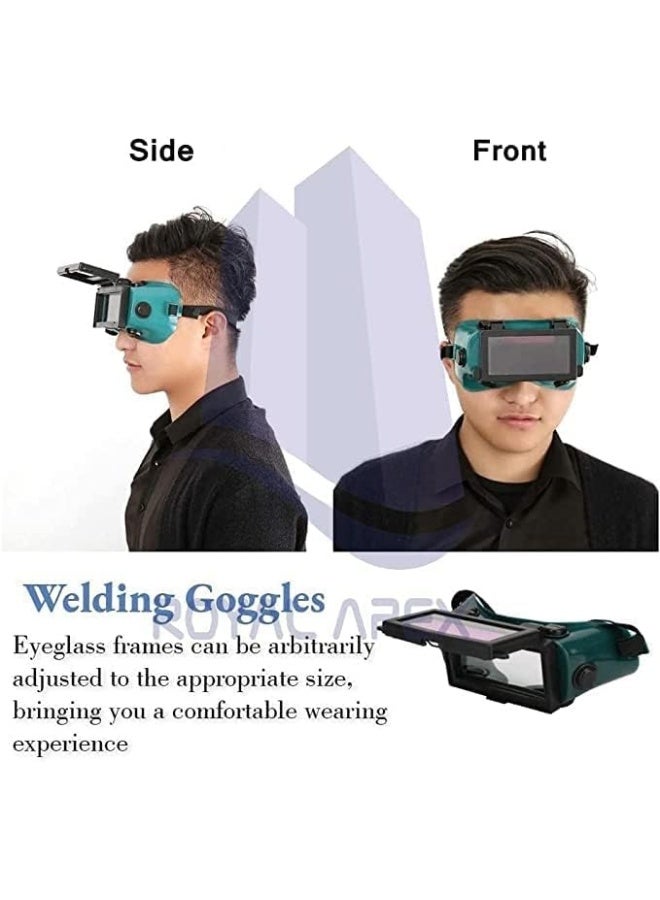 Biella Welding Safety Goggles, Welder Glasses, Welder Eye Mask, Welding Protective Goggles (Dark Green) - Image 5